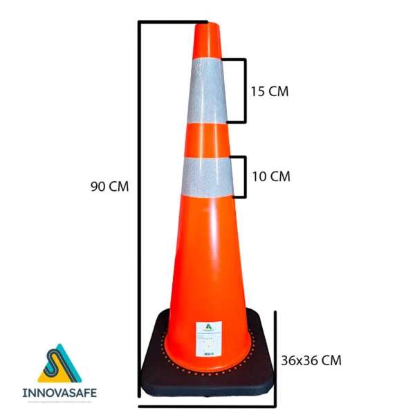 cono vial pvc 90 cm innovasafe