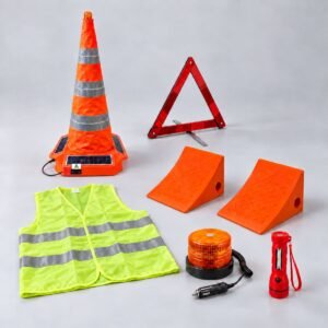 Kit de emergencia nocturno para camión con cono retráctil solar LED